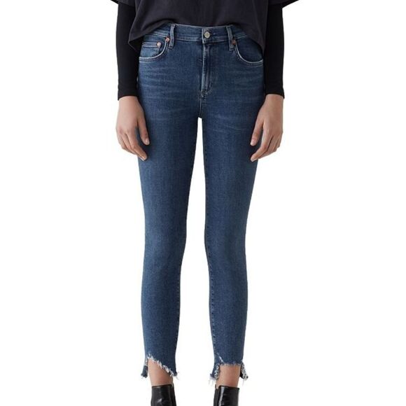 Agolde Sophie High Rise Cropped Discretion Skinny Jeans - Picture 9 of 9